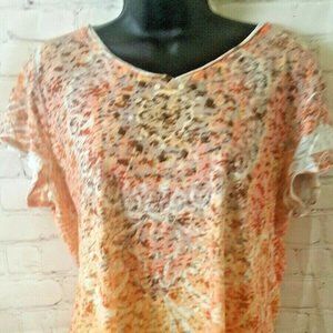 CATO Women's Short Sleeve Size LG Multicolor